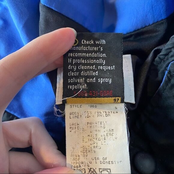 Vintage Gore Tex In Sport Black Blue Windbreaker Jacket - Picture 7 of 8